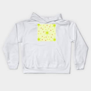 YELLOW ORANGE RED STARS PATTERN BACKGROUND Kids Hoodie